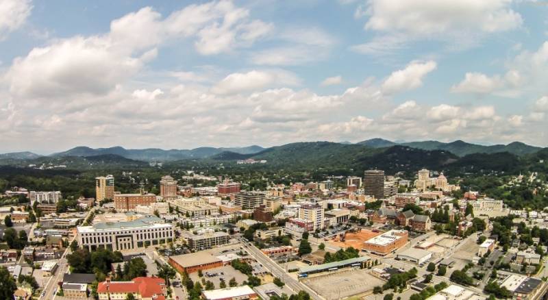 VIDEO: Aerial Views of Downtown Asheville & WNC