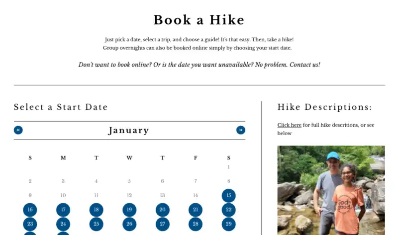 Live Tour Booking & Availability