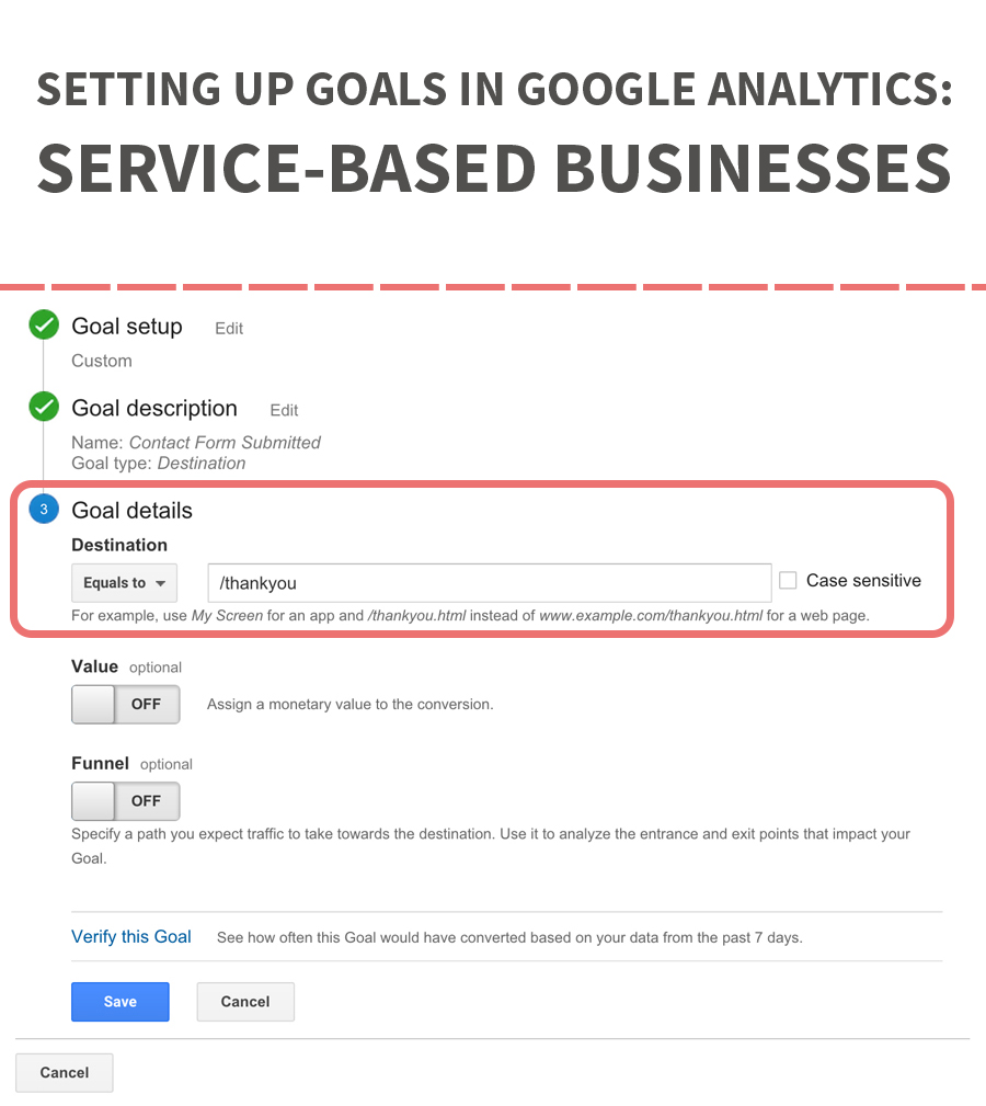Easy Tutorial - How to Set Up Goals in Google Analytics for Service-based Businesses