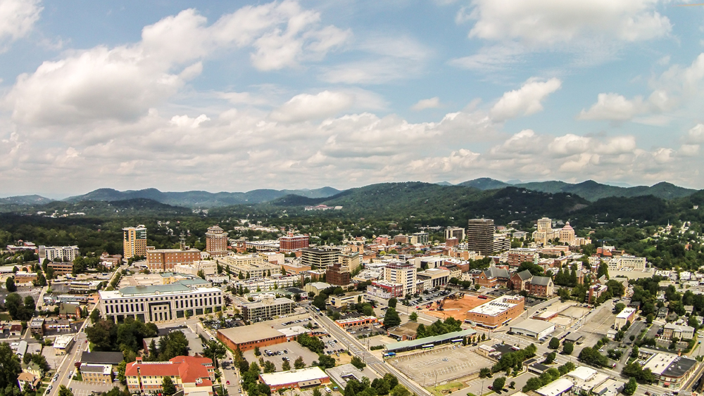 Free Stock Photos of Downtown Asheville by Bitcookie - Skyviews Cityscape