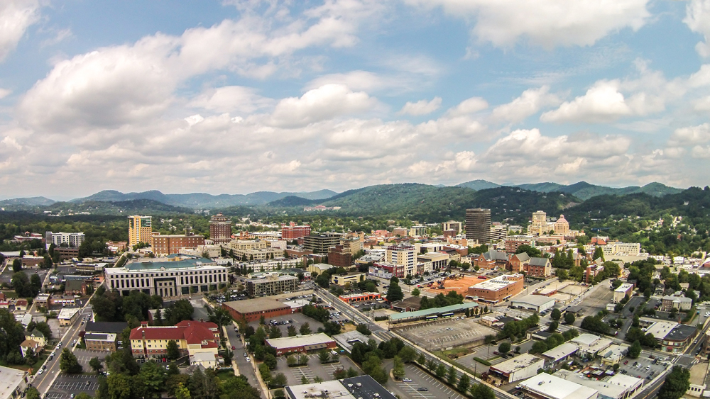 Free Stock Photos of Downtown Asheville by Bitcookie - Skyviews Cityscape